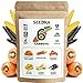 Seedra 6 Carrot Seeds Variety Pack - 1385+ Non GMO, Heirloom Seeds for Indoor Outdoor Hydroponic Home Garden - Chantenay Red Cored, Imperator, Scarlet Nantes, Solar Yellow, Lunar White, Black Nebula new 2024