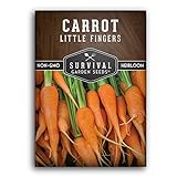 Photo Survival Garden Seeds - Little Fingers Carrot Seed for Planting - Packet with Instructions to Plant and Grow Delicious Baby Carrots in Your Home Vegetable Garden - Non-GMO Heirloom Variety - 1 Pack, best price $4.99, bestseller 2024