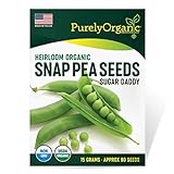 Photo Purely Organic Products Purely Organic Heirloom Snap Pea Seeds (Sugar Daddy) - Approx 90 Seeds, best price $4.49, bestseller 2024