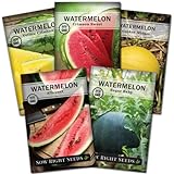 Photo Sow Right Seeds - Watermelon Seed Collection for Planting - Crimson Sweet, Allsweet, Sugar Baby, Yellow Crimson, and Golden Midget Melon Seeds - Non-GMO Heirloom Seeds to Plant a Home Vegetable Garden, best price $10.99, bestseller 2024
