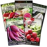 Photo Sow Right Seeds - Radish Seed Collection for Planting - Champion, Watermelon, French Breakfast, China Rose, and Minowase (Diakon) Varieties - Non-GMO Heirloom Seed to Plant a Home Vegetable Garden, best price $10.99, bestseller 2024
