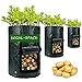 Potato-Grow-Bags, Garden Vegetable Planter with Handles&Access Flap for Vegetables,Tomato,Carrot, Onion,Fruits,Potatoes-Growing-Containers,Ventilated Plants Planting Bag (3 Pack- 10gallons) new 2024
