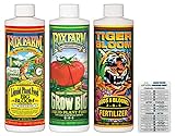 Photo FoxFarm Liquid Nutrient Trio Soil Formula: Big Bloom, Grow Big, Tiger Bloom (Pack of 3-16 oz Bottles) + Twin Canaries Chart, best price $28.89, bestseller 2024