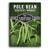 Photo Survival Garden Seeds - Kentucky Wonder Pole Bean Seed for Planting - Packet with Instructions to Plant and Grow Delicious Snap Beans in Your Home Vegetable Garden - Non-GMO Heirloom Variety, best price $5.49, bestseller 2024