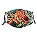 Seafloor Orange Octopus Face Mask Washable Face Protection Balaclava Reusable Fabric with 2 Filters Gift for Adults new 2024