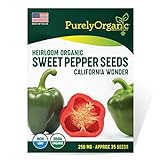 Photo Purely Organic Products Purely Organic Heirloom Sweet Pepper Seeds (California Wonder) - Approx 35 Seeds, best price $4.39 ($0.13 / Count), bestseller 2024