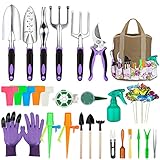 Photo Tudoccy Garden Tools Set 83 Piece, Succulent Tools Set Included, Heavy Duty Aluminum Gardening Tools for Gardening, Non-Slip Ergonomic Handle Tools, Durable Storage Tote Bag, Gifts Tools for Men Women, best price $29.99, bestseller 2024