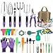 Tudoccy Garden Tools Set 83 Piece, Succulent Tools Set Included, Heavy Duty Aluminum Gardening Tools for Gardening, Non-Slip Ergonomic Handle Tools, Durable Storage Tote Bag, Gifts Tools for Men Women new 2022