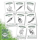 Photo Hot Pepper Seeds - Organic Heirloom Chili Seed Variety Pack for Planting - Cayenne, Jalapeno, Habanero, Poblano, and More, best price $11.19, bestseller 2024