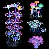 Photo Lpraer 4 Pack Glow Aquarium Decorations Coral Reef Glowing Mushroom Anemone Simulation Glow Plant Glowing Effect Silicone for Fish Tank Decorations, best price $19.99, bestseller 2024