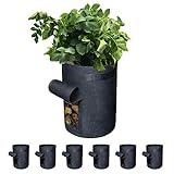 Photo Gardzen 6 Pack BPA-Free 10 Gallon Vegetable Grow Bags with Access Flap and Handles, Suitable for Planting Potato, Taro, Beets, Carrots, Onions, Peanut, best price $21.99, bestseller 2024