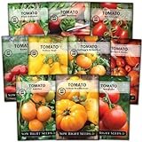 Photo Sow Right Seeds - Tomato Seed Collection for Planting - 10 Varieties with Many Sizes, Shapes, and Colors - Non-GMO Heirloom Packets with Instructions for Growing a Home Vegetable Garden - Great Gift, best price $15.99 ($1.60 / Count), bestseller 2024