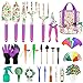 83 Pcs Garden Tools Set Succulent Tools Set,Heavy Duty Floral Gardening Kit with Storage Organizer and Hand Gloves,Adorable Outdoor Gardening Gifts Tools for Women new 2024