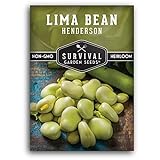 Photo Survival Garden Seeds - Henderson Lima Bean Seed for Planting - Packet with Instructions to Plant and Grow Tender White Butter Beans in Your Home Vegetable Garden - Non-GMO Heirloom Variety, best price $5.99, bestseller 2024
