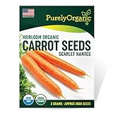 Photo Purely Organic Products Purely Organic Heirloom Carrot Seeds (Scarlet Nantes) - Approx 1800 Seeds, best price $4.39, bestseller 2024