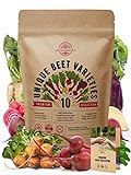 Photo 10 Rare Beet Seeds Variety Pack for Planting Indoor & Outdoors 1000+ Heirloom Non-GMO Bulk Beets Gardening Seeds: Chioggia, Detroit Dark Red, Sugar, Cylindra, Golden, Bulls Blood, White Albino & More, best price $12.99 ($1.30 / Count), bestseller 2024