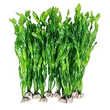 Photo MyLifeUNIT Artificial Seaweed Water Plants for Aquarium, Plastic Fish Tank Plant Decorations 10 PCS (Green), best price $13.99 ($1.40 / Count), bestseller 2024