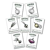 Photo Organic Onion Seeds - 7 Varieties of Heirloom and Non-GMO Red, Yellow, and Green Onions for Planting, best price $9.74 ($1.39 / Count), bestseller 2024