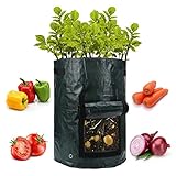 Photo ANPHSIN 4 Pack 10 Gallon Garden Potato Grow Bags with Flap and Handles Aeration Fabric Pots Heavy Duty, best price $20.99, bestseller 2024