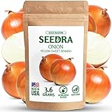 Photo SEEDRA Yellow Sweet Spanish Onion Seeds for Indoor and Outdoor Planting - Non GMO and Heirloom Seeds - 800 Seeds - Sweet Onions for Home Vegetable Garden, best price $6.00, bestseller 2024