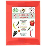 Photo Heirloom Pepper Seeds by Family Sown - 9 Non GMO Sweet & Hot Pepper Seeds for Your Home Garden with Poblano Pepper Seeds, Habanero Seeds, Bell Pepper Seeds, Serrano and More in Our Seed Starter Kit, best price $18.95, bestseller 2024