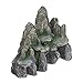 Relaxdays Decoración Acuario, Roca con Cuevas, Piedra Decorativa, 21 cm de Alto, 1 Ud, Poliresina, Gris y Verde nuevo 2024