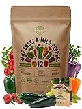 Photo 12 Rare Sweet & Mild Pepper Seeds Variety Pack for Planting Indoor & Outdoors. 600+ Non-GMO Pepper Garden Seeds: California Wonder Bell, Anaheim, Poblano, Cubanelle, Pepperocini, Banana Peppers & More, best price $16.99 ($1.42 / Count), bestseller 2024