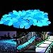 Rwekdza 200 Stücke Blau Leuchtsteine Kieselsteine Leuchtende Kieselsteine Leuchtkiesel Floureszierende Pebble Steine für Aquarium Garten Kindergeburtstag Dekoration neu 2024