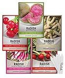Photo Radish Seeds for Planting 5 Individual Packets - Watermelon, French Breakfast, Champion, Cherry Belle, White Icicle for Your Non GMO Heirloom Vegetable Garden by Gardeners Basics, best price $10.95, bestseller 2024