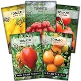 Photo Sow Right Seeds - Classic Tomato Seed Collection for Planting - Pink Oxheart, Yellow Pear, Jubilee, Marglobe, and Roma Tomatoes - Non-GMO Heirloom Varieties to Plant and Grow a Home Vegetable Garden, best price $10.99, bestseller 2024