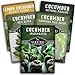 Survival Garden Seeds Cucumber Collection - Mix of Armenian, Beit Alpha, Lemon, National Pickling, & Spacemaster Seed Packets to Grow Vining Vegetables on The Homestead - Non GMO Heirloom Seed Vault new 2024
