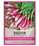 Photo Radish Seeds for Planting - French Breakfast Variety Heirloom, Non-GMO Vegetable Seed - 2 Grams of Seeds Great for Outdoor Spring, Winter and Fall Gardening by Gardeners Basics, best price $4.95, bestseller 2024