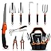 Garden Tool Set,10 PCS Stainless Steel Heavy Duty Gardening Tool Set with Soft Rubberized Non-Slip Ergonomic Handle Storage Tote Bag,Gardening Tool Set Gift for Women and Men new 2024