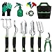Garden Tools Stainless Steel Heavy Duty Gardening Tools with Storage Tote Bag Outdoor Gardening Supplies Planting Gadgets Kit Basket Hand Tools Set Gardening Gifts for Women Men Her Him (11) new 2024