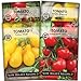 Sow Right Seeds - Cherry Tomato Seed Collection for Planting - Large Red Cherry, Yellow Pear, White, and Rio Grande Cherry Tomatoes - Non-GMO Heirloom Varieties to Plant and Grow Home Vegetable Garden new 2024