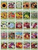Photo 25 Slightly Assorted Flower Seed Packets - Includes 10+ Varieties - May Include: Forget Me Nots, Pinks, Marigolds, Zinnia, Wildflower, Poppy, Snapdragon and More - Made in the USA, best price $14.99 ($0.60 / Count), bestseller 2024