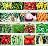 Photo Set of 16 Assorted Organic Vegetable Seeds & Herb Seeds 16 Varieties Create a Deluxe Garden All Seeds are Heirloom, 100% Non-GMO Sweet Pepper Seeds, Hot Pepper Seeds-Red Onion Seeds- Green Onion Seeds, best price $16.95 ($1.06 / Count), bestseller 2024