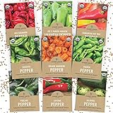 Photo Organic Hot Pepper Seeds Variety Pack - 9 Unique Packets Non-GMO USDA Certified Organic Sweet Yards Seed Co, best price $14.97 ($1.66 / Count), bestseller 2024