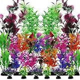 Photo PietyPet 25 Pack Aquarium Plants, Fish Tank Decoration Colorful Artificial Fish Tank Decor Plants Aquarium Decorations for Household and Office Aquarium Simulation, Small to Large and Tall, best price $13.99, bestseller 2024